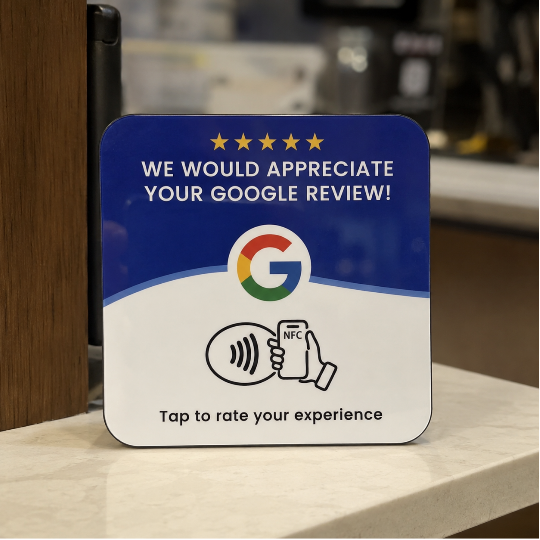 Google Review NFC Plate – Tap & Scan Review Sign