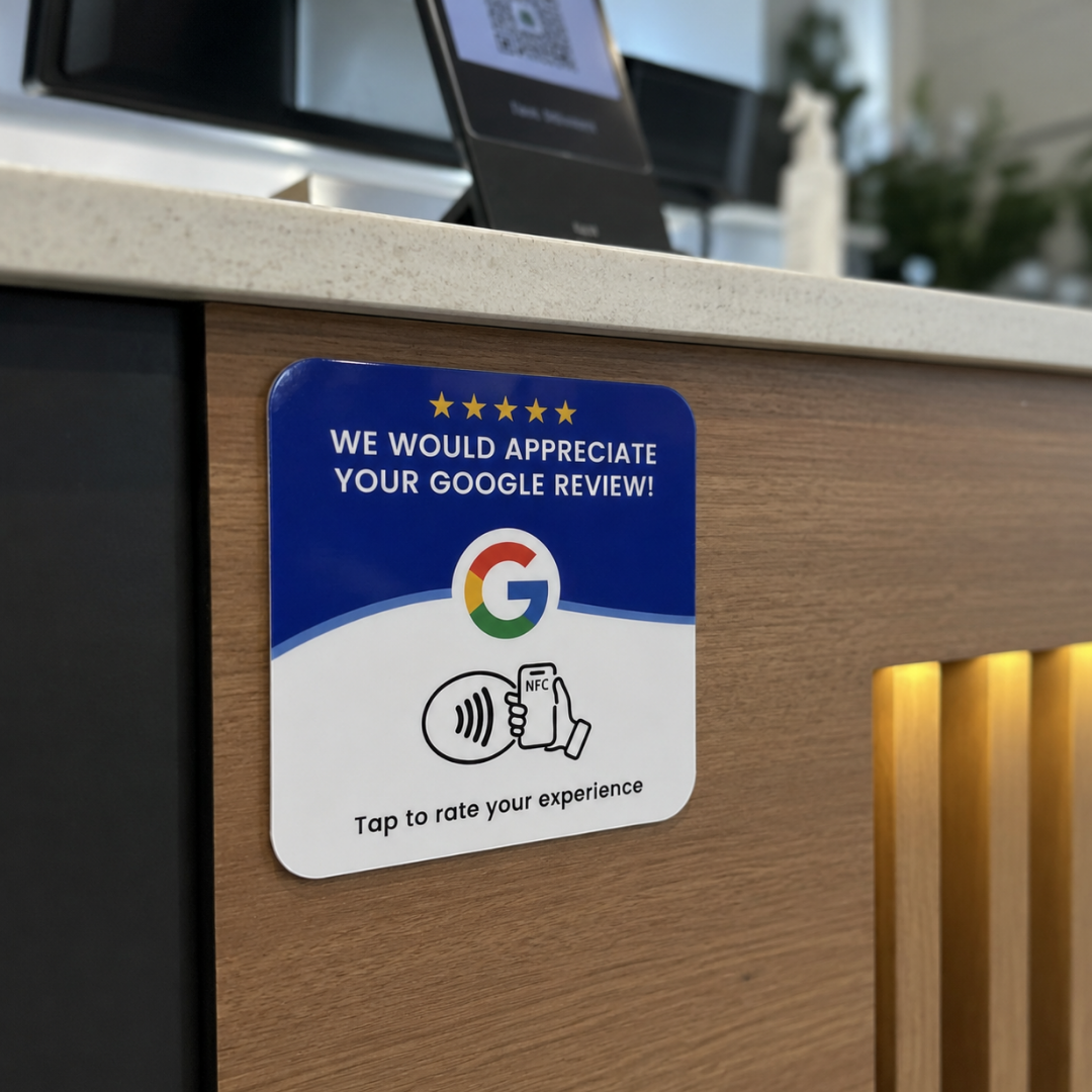Google Review NFC Plate – Tap & Scan Review Sign